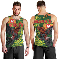 Proud of Manu'a Islands Men Tank Top Rooster and Polynesian Art Wing Style LT03 - Polynesian Pride
