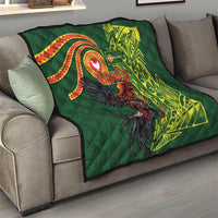 Proud of Manu'a Islands Quilt Rooster and Polynesian Art Wing Style