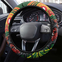 Proud of Manu'a Islands Steering Wheel Cover Rooster and Polynesian Art Wing Style LT03 - Polynesian Pride