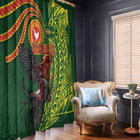 Proud of Manu'a Islands Window Curtain Rooster and Polynesian Art Wing Style