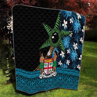 Fiji Day Quilt Palm Tree With Plumeria Tapa Tribal Pattern