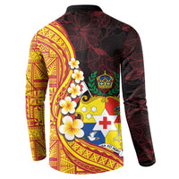 Tonga Culture Button Sweatshirt Ngatu Pattern with Plumeria and Hibiscus LT03 - Polynesian Pride