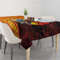 Tonga Culture Tablecloth Ngatu Pattern with Plumeria and Hibiscus LT03 - Polynesian Pride