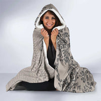 Tonga Culture Hooded Blanket Ngatu Pattern and Blooming Hibiscus LT03 - Polynesian Pride