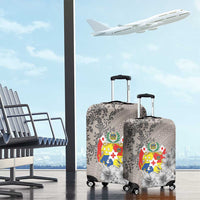 Tonga Culture Luggage Cover Ngatu Pattern and Blooming Hibiscus LT03 - Polynesian Pride