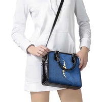 Polynesian Hibiscus and Plumeria with Tapa Pattern Shoulder Handbag Blue Color LT03 - Polynesian Pride