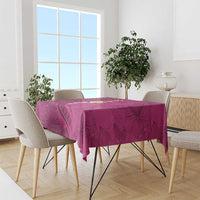 Polynesian Hibiscus and Plumeria with Tapa Pattern Tablecloth Pink Color LT03 - Polynesian Pride