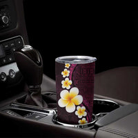 Polynesian Hibiscus and Plumeria with Tapa Pattern Tumbler Cup Pink Color LT03 - Polynesian Pride