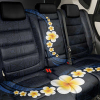 Pacific Hibiscus and Plumeria with Tapa Pattern Back Car Seat Cover Dark Blue Color LT03 - Polynesian Pride