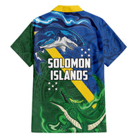 Solomon Islands Polynesian Tribal Shark and Crocodile Family Matching Summer Maxi Dress and Hawaiian Shirt