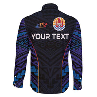 Personalised Tahiti Triathlon Polynesian Pattern Family Matching Off Shoulder Maxi Dress and Hawaiian Shirt