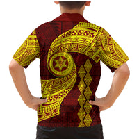 Tonga High School Family Matching Mermaid Dress and Hawaiian Shirt Traditional Ngatu and Polynesian Pattern LT03 - Polynesian Pride