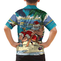 Mele Kalikimaka Hawaii It's 5 o'clock Somewhere Hawaiian Shirt Funny Lazy Santa Claus Chilling with Cocktail LT03 - Polynesian Pride