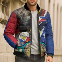 Custom Philippines World Champion Boxing Bomber Puffer Jacket Eagle-Grunge Design - Polynesian Pride