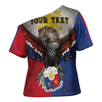 Custom Philippines World Champion Boxing Cross Shoulder Shirt Eagle-Grunge Design LT03 - Polynesian Pride