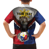 Custom Philippines World Champion Boxing Hawaiian Shirt Eagle-Grunge Design - Polynesian Pride
