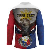 Custom Philippines World Champion Boxing Hockey Jersey Eagle-Grunge Design LT03 - Polynesian Pride