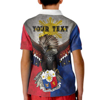 Custom Philippines World Champion Boxing Kid Polo Shirt Eagle-Grunge Design LT03 - Polynesian Pride