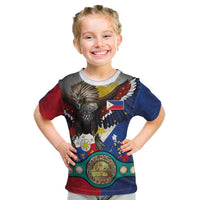 Custom Philippines World Champion Boxing Kid T Shirt Eagle-Grunge Design LT03 Multicolor - Polynesian Pride