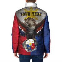 Custom Philippines World Champion Boxing Padded Jacket Eagle-Grunge Design - Polynesian Pride