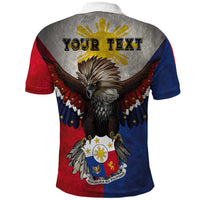 Custom Philippines World Champion Boxing Polo Shirt Eagle-Grunge Design LT03 - Polynesian Pride