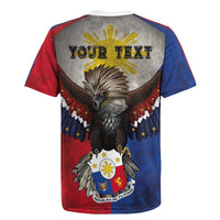 Custom Philippines World Champion Boxing Rugby Jersey Eagle-Grunge Design - Polynesian Pride