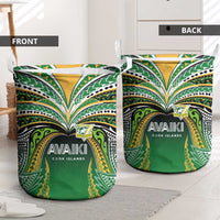 Cook Islands Rugby League Laundry Basket Avaiki Tatau Tribal Motifs Black Color - Polynesian Pride