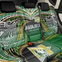 Cook Islands Rugby League Back Car Seat Cover Avaiki Tatau Tribal Motifs Black Color - Polynesian Pride
