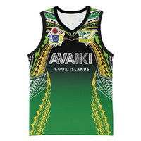Custom Cook Islands Rugby League Basketball Jersey Avaiki Tatau Tribal Motifs Black Color - Polynesian Pride