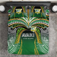 Cook Islands Rugby League Bedding Set Avaiki Tatau Tribal Motifs Black Color - Polynesian Pride