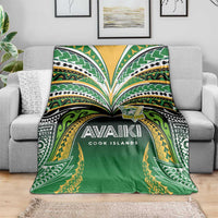 Cook Islands Rugby League Blanket Avaiki Tatau Tribal Motifs Black Color - Polynesian Pride