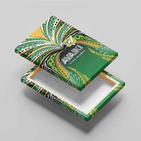 Cook Islands Rugby League Canvas Wall Art Avaiki Tatau Tribal Motifs Black Color - Polynesian Pride
