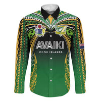 Custom Cook Islands Rugby League Family Matching Off Shoulder Short Dress and Hawaiian Shirt Avaiki Tatau Tribal Motifs Black Color - Polynesian Pride