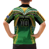 Custom Cook Islands Rugby League Hawaiian Shirt Avaiki Tatau Tribal Motifs Black Color - Polynesian Pride