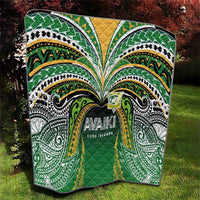 Cook Islands Rugby League Quilt Avaiki Tatau Tribal Motifs Black Color - Polynesian Pride
