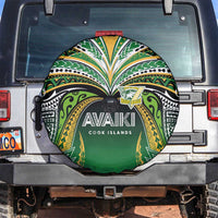 Cook Islands Rugby League Spare Tire Cover Avaiki Tatau Tribal Motifs Black Color - Polynesian Pride