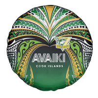 Cook Islands Rugby League Spare Tire Cover Avaiki Tatau Tribal Motifs Black Color - Polynesian Pride