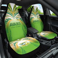 Cook Islands Rugby League Car Seat Cover Avaiki Tatau Tribal Motifs White Color - Polynesian Pride
