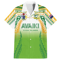 Custom Cook Islands Rugby League Family Matching Off The Shoulder Long Sleeve Dress and Hawaiian Shirt Avaiki Tatau Tribal Motifs White Color - Polynesian Pride