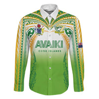 Custom Cook Islands Rugby League Family Matching Off The Shoulder Long Sleeve Dress and Hawaiian Shirt Avaiki Tatau Tribal Motifs White Color - Polynesian Pride