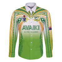 Custom Cook Islands Rugby League Family Matching Off Shoulder Short Dress and Hawaiian Shirt Avaiki Tatau Tribal Motifs White Color - Polynesian Pride