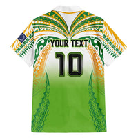 Custom Cook Islands Rugby League Hawaiian Shirt Avaiki Tatau Tribal Motifs White Color - Polynesian Pride