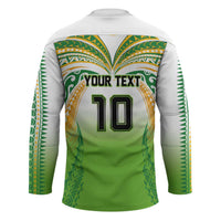 Custom Cook Islands Rugby League Hockey Jersey Avaiki Tatau Tribal Motifs White Color - Polynesian Pride