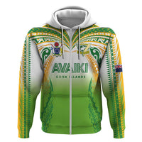 Custom Cook Islands Rugby League Hoodie Avaiki Tatau Tribal Motifs White Color - Polynesian Pride