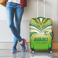 Cook Islands Rugby League Luggage Cover Avaiki Tatau Tribal Motifs White Color - Polynesian Pride