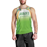 Custom Cook Islands Rugby League Men Tank Top Avaiki Tatau Tribal Motifs White Color - Polynesian Pride