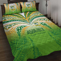 Cook Islands Rugby League Quilt Bed Set Avaiki Tatau Tribal Motifs White Color - Polynesian Pride