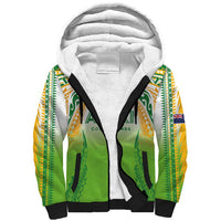 Custom Cook Islands Rugby League Sherpa Hoodie Avaiki Tatau Tribal Motifs White Color - Polynesian Pride