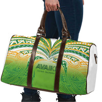 Cook Islands Rugby League Travel Bag Avaiki Tatau Tribal Motifs White Color - Polynesian Pride