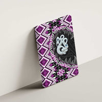 Purple Taniko Motif Aotearoa Manaia and Silver Fern Canvas Wall Art LT03 - Polynesian Pride